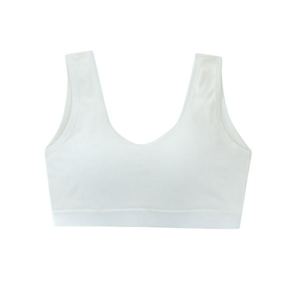 Linfrsh Women's Built Up Tank Style Sports Bra White,2XL