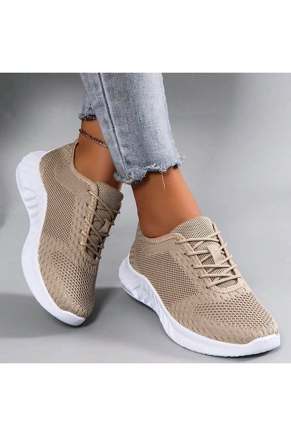 Women's Go Run Consistent Specie Lace-Up Trail Running Sneaker Casual Shoes Khaki,7.5