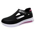 thumbnail image 1 of Linfrsh Women's Sneakers Lightweight Walking Shoes Breathable Slip-on Flats(Black,6.5), 1 of 7