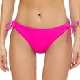 thumbnail image 1 of Linfrsh Women's Tie Side Bikini Bottoms Mid Rise String Bathing Suits Bottom Hot Pink,L, 1 of 5