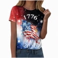 thumbnail image 1 of Linfrsh Womens 4th Of July Tops USA Shirts for Women 250 Years American Flag Shirt 4th of July Tshirt Patriotic Tees Casual Graphic Tops(Navy,S), 1 of 7