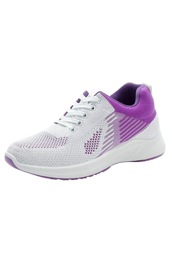 Womens Sneakers Tennis Court Cross Training or Pickleball Shoes for Women Classic Black or Walking White Sneakers with Arch Support Purple,7.5