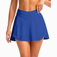 thumbnail image 1 of Linfrsh Womens Swim Shorts High Waisted Bikini Bottoms Ruched Tummy Control Full Coverage Bathing Suit Bottoms(Dark Blue,2XL), 1 of 4