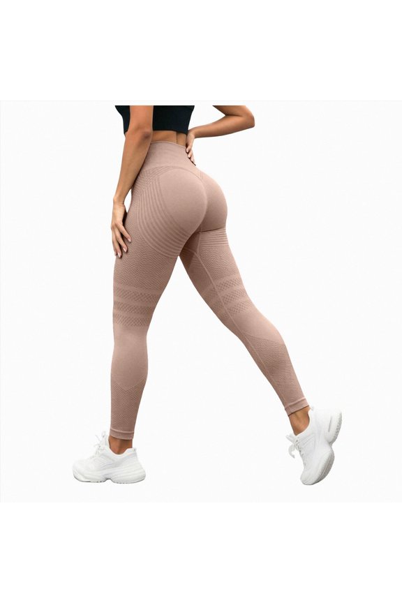 Yoga Pants Women Compression Leggings | Postpartum Leggings for Tummy Control & Support(Khaki,M)