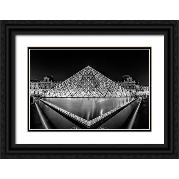 Ling, Ariel 32x23 Black Ornate Wood Framed with Double Matting Museum Art Print Titled - Night Jewel