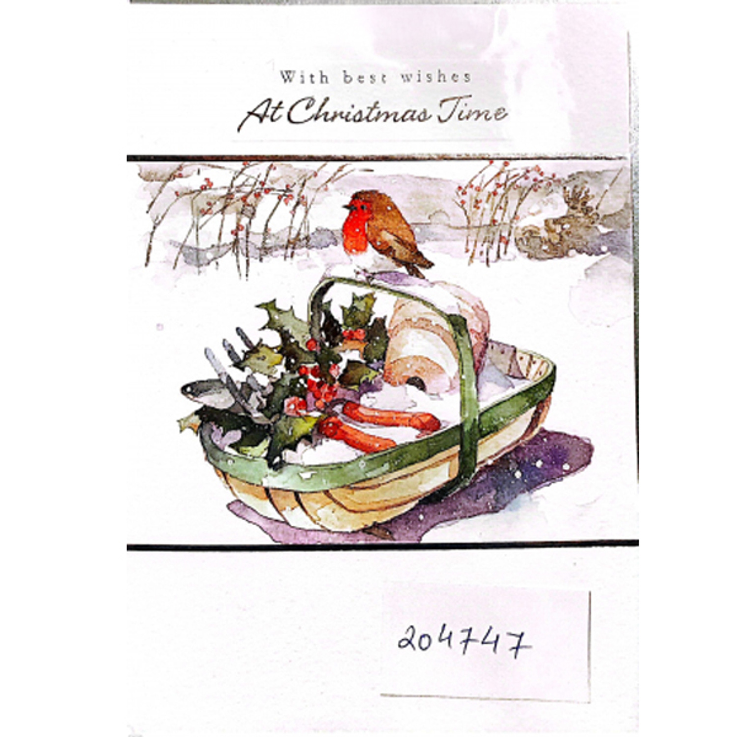 Ling Design With Best Wishes At Christmas Time Greetings Card