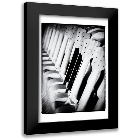 Ling, Tang 11x14 Black Modern Framed Museum Art Print Titled - Guitar Factory II