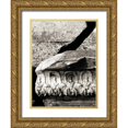 thumbnail image 1 of Ling, Tang 12x14 Gold Ornate Wood Framed with Double Matting Museum Art Print Titled - Stone Carving IV, 1 of 4