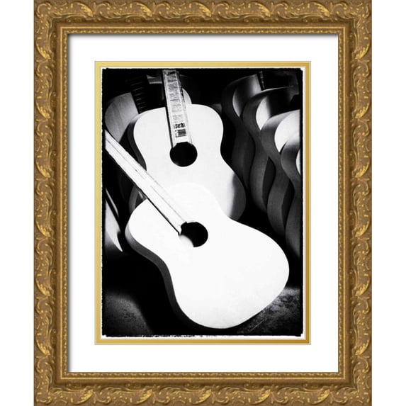 Ling, Tang 15x18 Gold Ornate Wood Framed with Double Matting Museum Art Print Titled - Guitar Factory VII