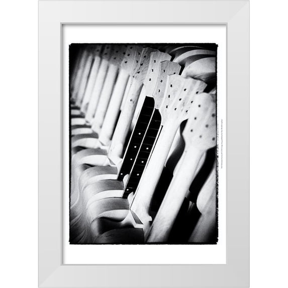 Ling, Tang 23x32 White Modern Wood Framed Museum Art Print Titled - Guitar Factory II