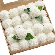 Lings moment White Dahlia Foam Artificial Flowers Real Touch Faux Fake Flower for Home Decor Graduation Baby Shower Decorations Outdoors Party Favors Wedding Gifts Centerpieces Arrangements 25pcs