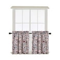 thumbnail image 1 of LingStar 2PCS Christmas Theme Print Small Window Curtains Set, Polyester Fabric Window Tiers, Light Filtering Rod Pocket Window Treatment Panels for Living Room, Kitchen, Bedroom, Bathroom, etc, 1 of 8