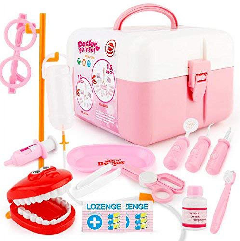 LingStar Dentist kit for Kids, 15 pcs Kids Pretend Dentist Playset Toys