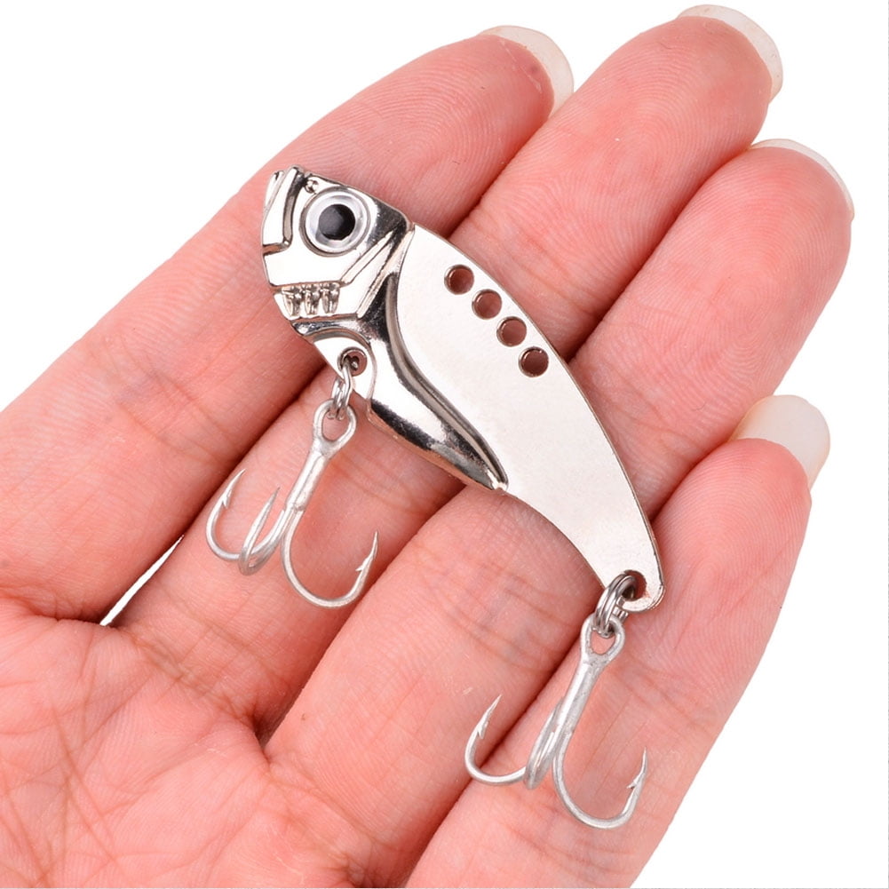 LingStar Fishing Lures Metal Vib Hard Adjustable Action Blade Bait Fishing  Spoon Lures With 3D Red Eyes Hook Tackle 3g/7g/10g/15g