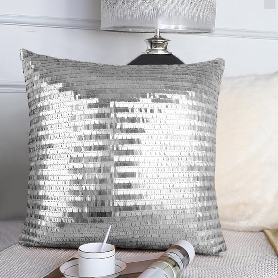 LingStar Glitter Bling Sequin Pillow Covers Solid Color Luxurious Fashion Square Cushion Cases For Wedding Party