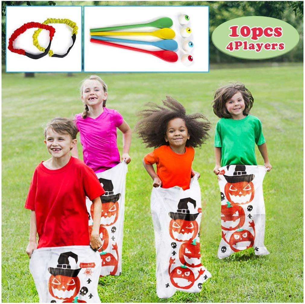 LingStar Halloween Potato Sack Race Bags, Eyeball and Spoon Race Games ...