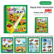 LingStar Magic Water Drawing Book For Toddlers Reusable Water Coloring Doodle Activity Books Gift For Girls Boys
