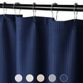 thumbnail image 1 of LingStar Navy blue Polyester Shower Curtain Embossed Pattern Water Repellent Soft Microfiber Fabric Bathroom Curtain 72"x78", 1 of 6