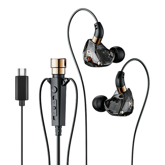 LingStar Typ-cHeadset With Microphone Noise-canceling Earbud In-ear Headphones For Live Singing Recording