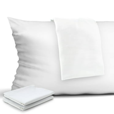 LingStar white 4-Pack 400 Thread Count 100% Cotton Zippered Pillow Covers 20"x26"x4