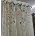 thumbnail image 1 of LingStar140GSM copper buckle ink leaf printing imitation linen window screen yellow_40"*84"*2, 1 of 6