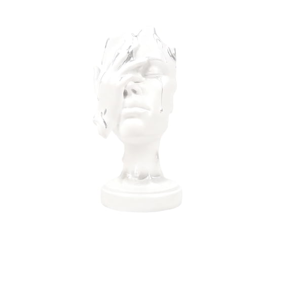 LingVibe Abstract Character Ornaments: Don't Listen, Don't Look, Don't Talk, Black Flowing Gold Entrance Hall Living Room Resin Decorations,B