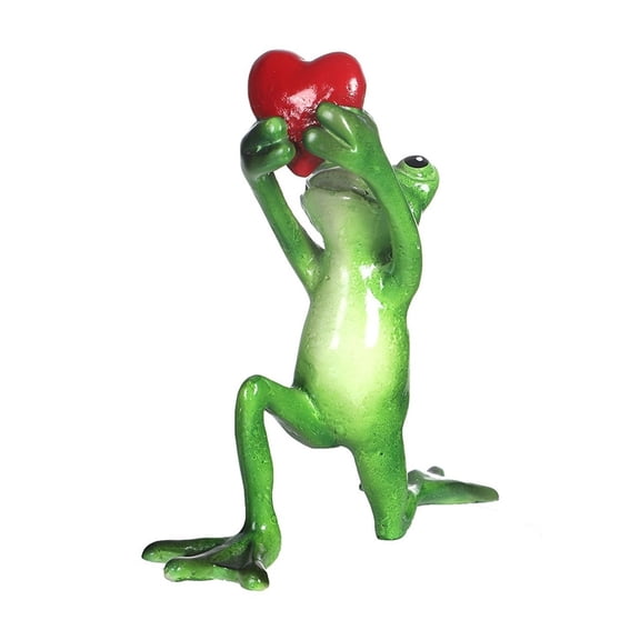 LingVibe Funny Frog Resin Ornament, "Will You Be My Valentine?" Proposal Figurine, Desktop Gag Gift, Unique Valentine's Day Decor & Conversation Piece,B