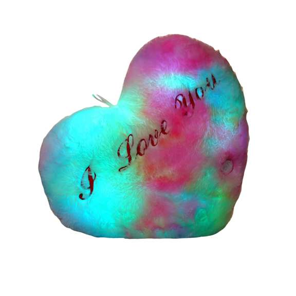 LingVibe LED Heart Pillow, Twinkling Color Changing Light Up Plush Throw Pillow, I Love You Valentine's Day Gift for Girlfriend, Romantic Wedding Decor, Bedroom Sofa Cuddle Pillow,Camouflage