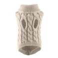 thumbnail image 1 of LingVibe New Winter Dog Sweater, Knitted Pet Clothes for Small and Medium Sized Dogs, Cute Puppy Knitwear for Cold Weather, Christmas Holiday and Family Photos,Light Brown,S, 1 of 5