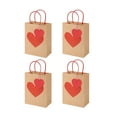 thumbnail image 1 of LingVibe Valentine Gift Bags with Handles 10-Pack, Red Paper Party Favor Bags with Heart-Shaped Tags, Small Gift Bags for Valentine's Day Classroom Exchange, Birthday & Wedding Favors,Camel, 1 of 3