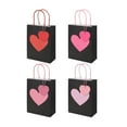 thumbnail image 1 of LingVibe Valentine Gift Bags with Handles 10-Pack, Red Paper Party Favor Bags with Heart-Shaped Tags, Small Gift Bags for Valentine's Day Classroom Exchange, Birthday & Wedding Favors,Black, 1 of 3