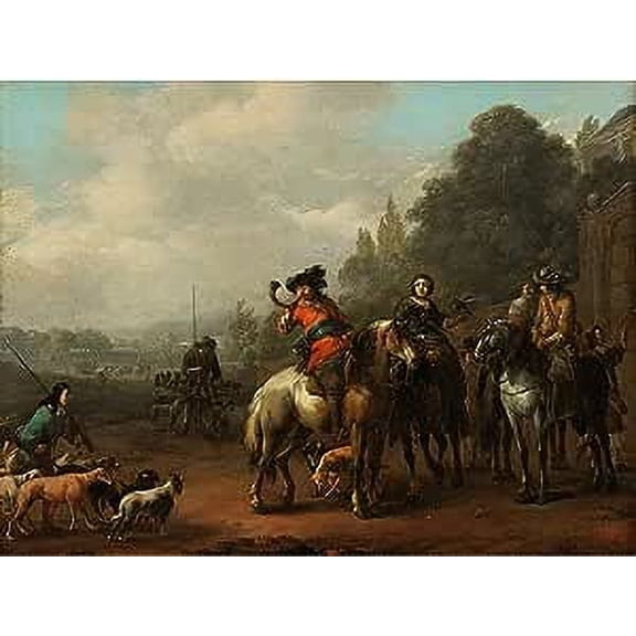 Lingelbach Return From Hunt Extra Large XL Wall Art Poster Print