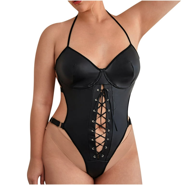 Lingerie For Women Deals!AIEOTT Womens Lingerie, Sexy Women One-Piece  Lingerie Temptation Hollow Out Bandage Babydoll Underwear Sleepwear  Bodysuit