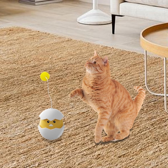 EHJRE Automatic Interactive Cat Toy Kitten Toy, Outdoor Electronic Practice Exercise Funny with Chirping Sound, Chicken Moving Game