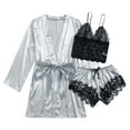 thumbnail image 1 of Lingerie For Women Satin Silk Pajamas Nightdress Robes Underwear Sleepwear Bodysuit, 1 of 7
