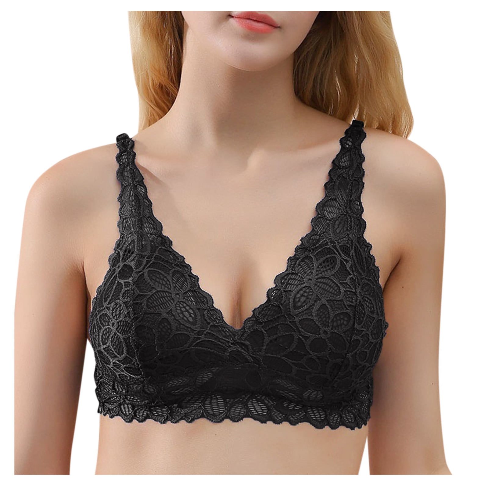 Bras Women S Underwear Without Steel Ring Big Breast Show Small And Thin  Push Up Anti SAG Adjustable Lace Sexy Bra From 15,85 €
