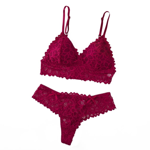 Lingerie Set for Women Sexy Lace Bra and Panty Sets 2 Piece Lace Bralette Set
