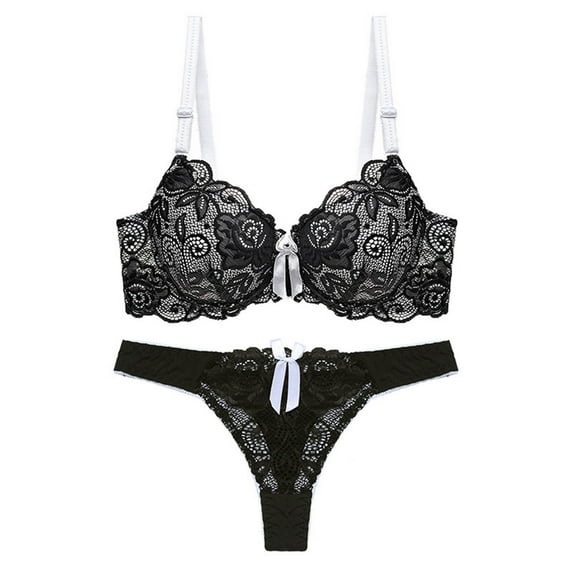 Lingerie Sets for Women,Sports Bra Breathable Sweat Absorbing Activewear Adjustable Support Bra for Workout Comfort,Lingerie Set,Z02 Black,S