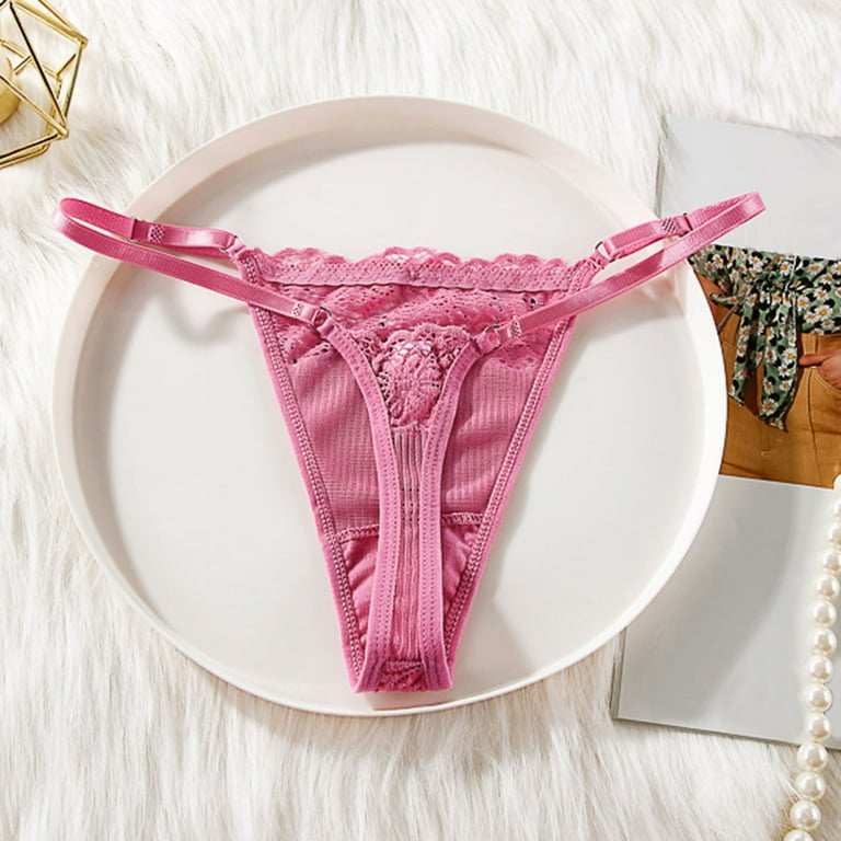 Lingerie Sets for Women Women T Back Seamless Panties Thong Lace Ultra Thin  Crotch Women Panties