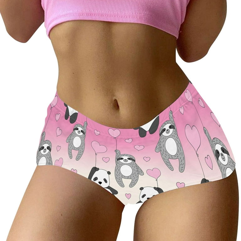 Lingerie Sets for Women Womens Valentine'S Day Print Shorts Funny Boxer  Brief Underwear Boyshort Ladies Panties Pajamas