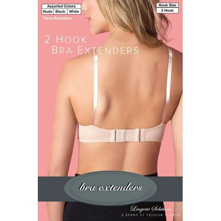 Fashion Forms Women's 2-Hook Bra Extender, Black, Nude & White, 3 Count price history and forecast - Fashion Forms WM222