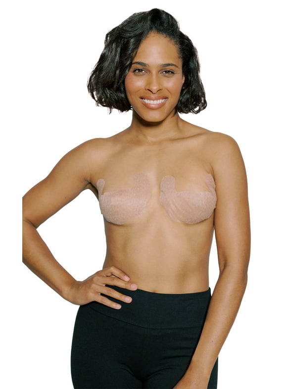 Lingerie Solutions Women's Disposable Adhesive Backless Strapless Body Bra Nude, 3-Pack