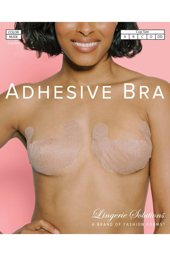 Fashion Forms Women's Disposable Adhesive Backless Strapless Body Bra Nude, 3-Pack