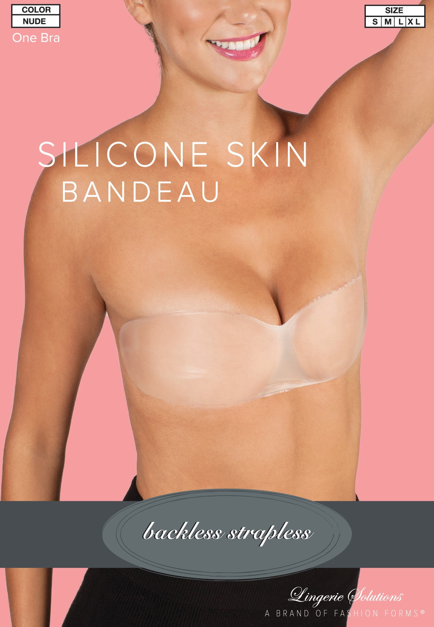 Fashion Forms Women's Silicone Skin Backless Strapless Bandeau Nude -  Walmart.com