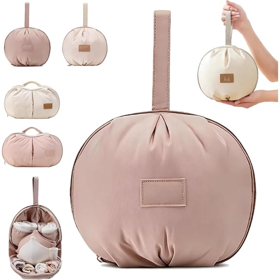 Lingerie Storage Bag Set Travel Underwear Organizer with Multi-Compartment, Portable Packing Cube for Bras, Panties, Socks