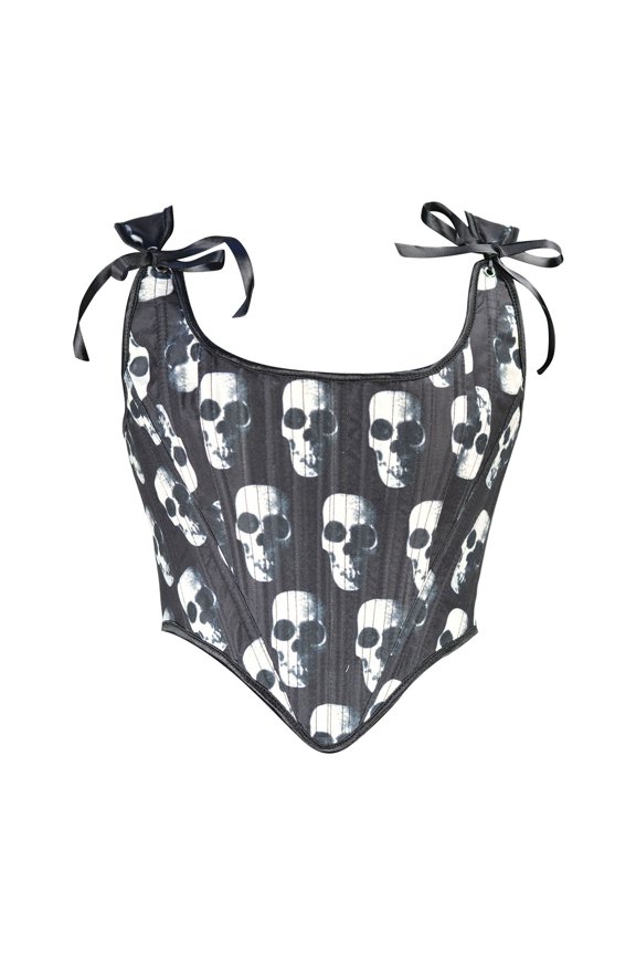for Women Body Shaping Garment for Home and Stage Gothic Skeleton Waist Cincher Corset Style Bone Structured Vest This Versatile Shapewear for Halloween and Black L