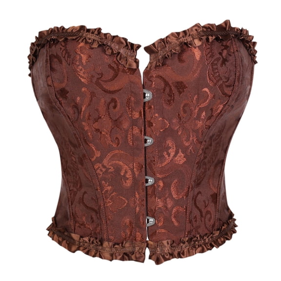 for Women Lace Front Closure Bustier Corset Top for Seamless Comfort and All Day Wear Shaping Bodysculpting Ideal for Home and Parties Brown L