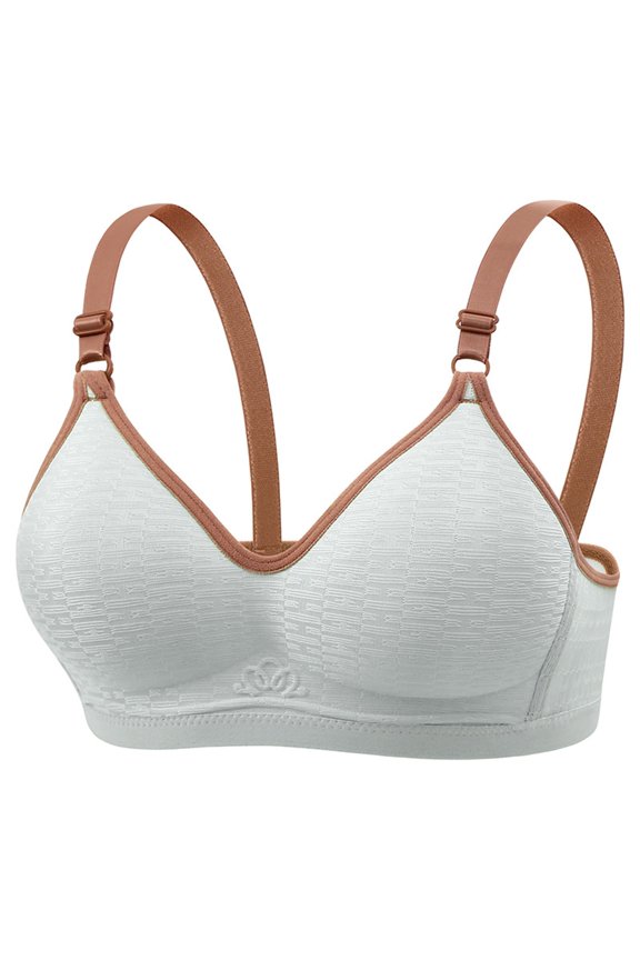 for Women Shaping Underwire-Free Seamless Bra for Women with Side Support Comfortable All-Day Wear Flattening Bodysculpting Undergarment Blue 34