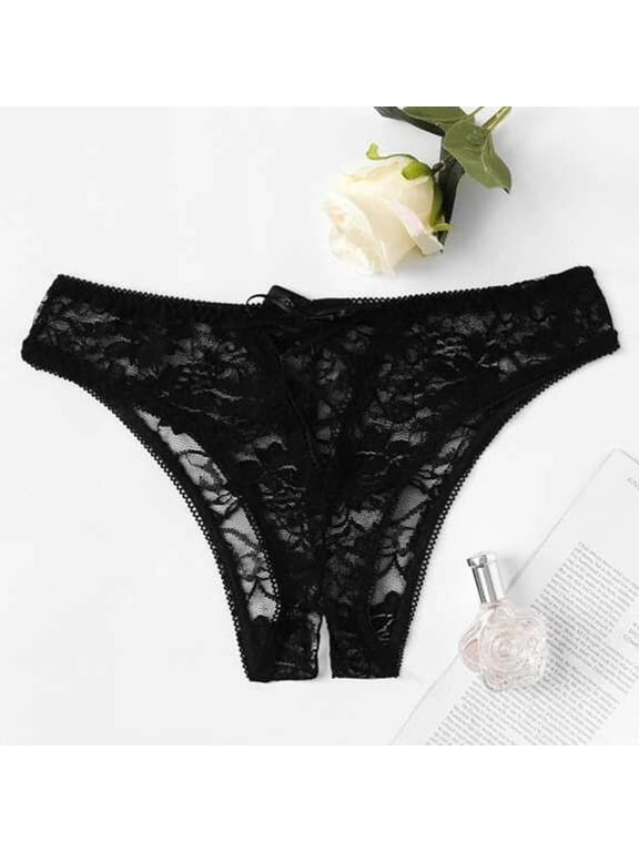 Lingerie for Women 1PC WomenFloral Lace Panty Underwear Brief Plus Crotchless Thong Lingerie