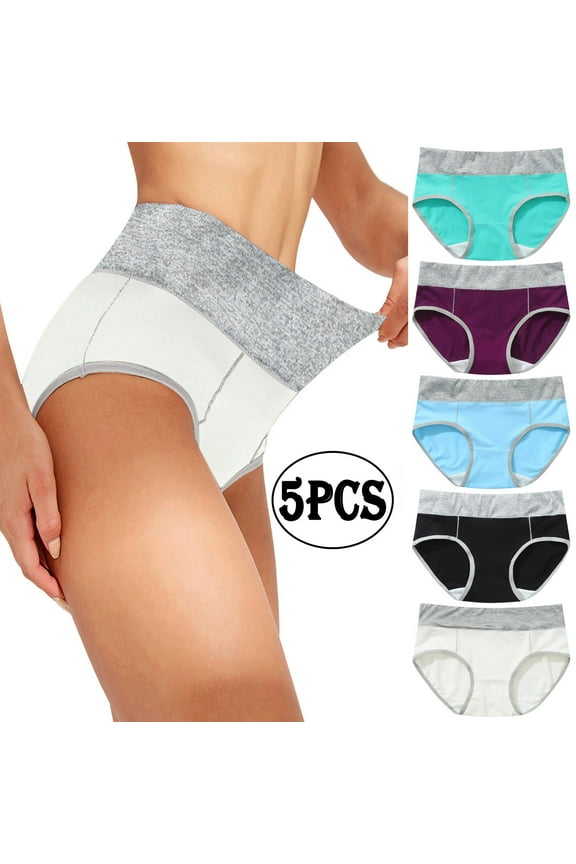 Lingerie for Women 5PC Women Patchwork Briefs Panties Underwear Knickers Bikini Underpants